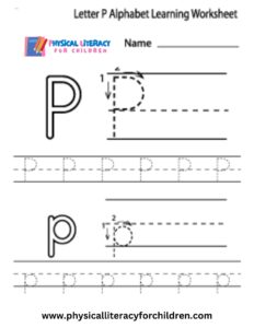 Free Letter P Alphabet Learning Worksheet For Preschool – Plfc