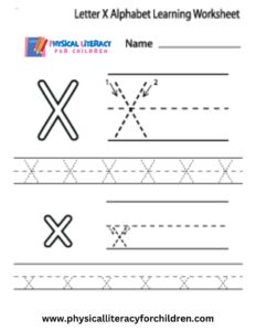 Free Letter X Alphabet Learning Worksheet For Preschool – Plfc